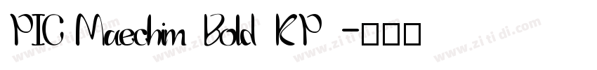 PIC Maechim Bold KP 字体转换